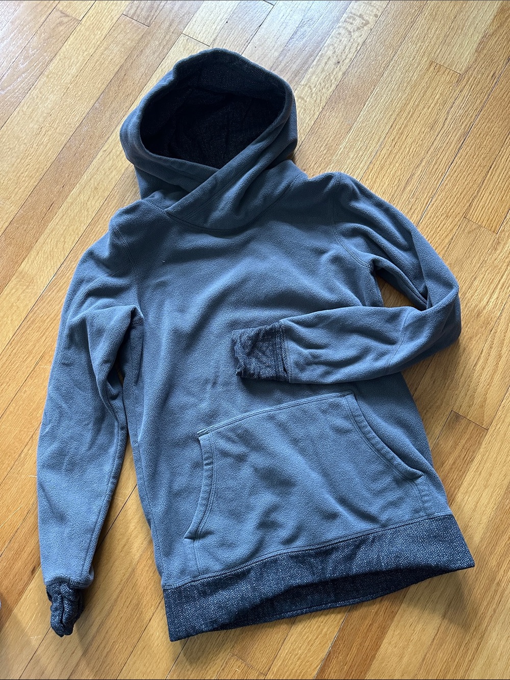 Cozy Grey Lululemon Fleece with herringbone details